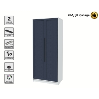 Шкаф распашной Тренд КТ-Ш2 (Белый платинум ЛДСП/ Дуб королевский ЛМДФ) Ш918 В2128 Г547